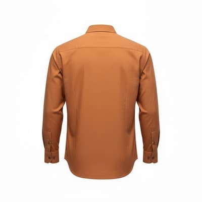 Croft & Barrow Broadcloth Dress Shirt Rust Color Wrinkle Resistant 17-34/35 - Thumbnail 2