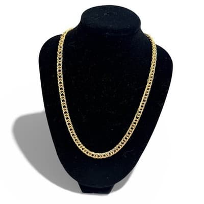 (3 Pc) Pomina Necklace Bracelet Earrings Set Boho Fan Earrings Chunky Gold Chain - Thumbnail 2