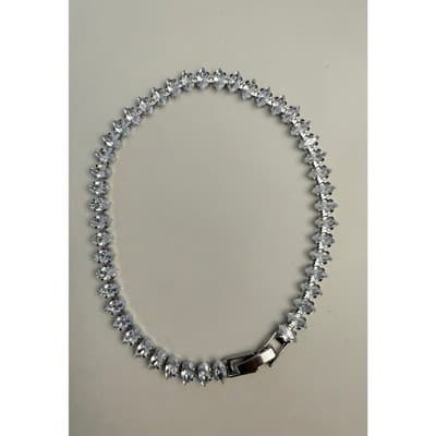 Stunning 8" Moissanite Tennis Bracelet 925 Sterling Silver with GRA - New - Thumbnail 4