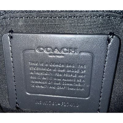 Coach Black Pebbled Leather Backpack Mini (F37410) Turnlock Gold Hardware - Thumbnail 4