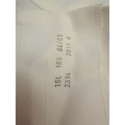 US Navy Official Uniform Creighton White Short Sleeve 16L 16½ Military Shirt - Thumbnail 4