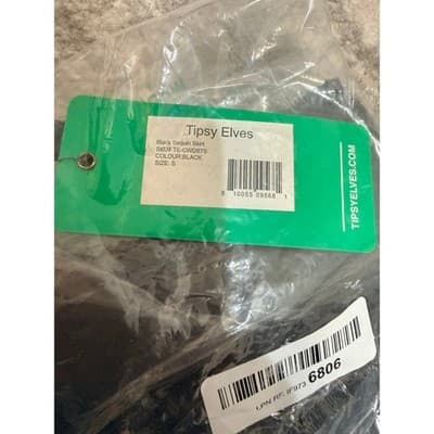 NEW Tipsy Eleves Black Sequin Skirt Size Small - Thumbnail 4