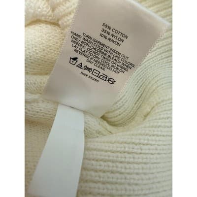 Express Rhinestone Embellished Sweater Ivory Crewneck Pullover Size M NWT - Thumbnail 5