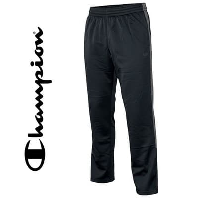 Champion Black Athletic Track Pants Joggers Mens Size Small Elastic Waist - Image 1
