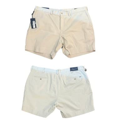 (2 pair) Polo Ralph Lauren Chino Shorts Bundle Navy Khaki Classic Fit 6" Size 42 - Thumbnail 6
