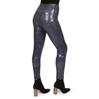 NEW Tipsy Elves Blue Sequin High Waisted Leggings Size Medium - Thumbnail 3