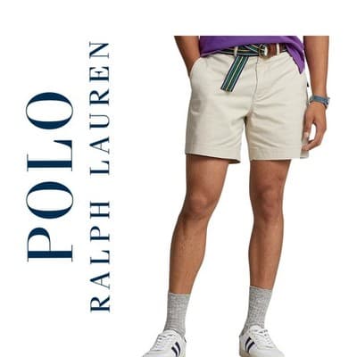 Polo Ralph Lauren Chino Shorts Khaki Classic Fit 6" Size 42 - NWT - Image 1