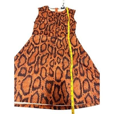 WeWoreWhat Snake Animal Print Muscle Tank Mini Dress Orange Brown Size Med NWT - Thumbnail 3