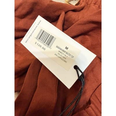 NWT WeWoreWhat Bandana Wrap Halter Top Cappuccino Size Medium - Thumbnail 4