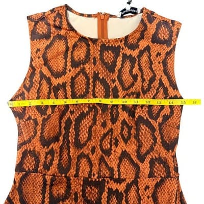 WeWoreWhat Snake Animal Print Muscle Tank Mini Dress Orange Brown Size Med NWT - Thumbnail 4