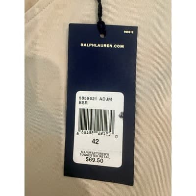 Polo Ralph Lauren Chino Shorts Khaki Classic Fit 6" Size 42 - NWT - Thumbnail 5