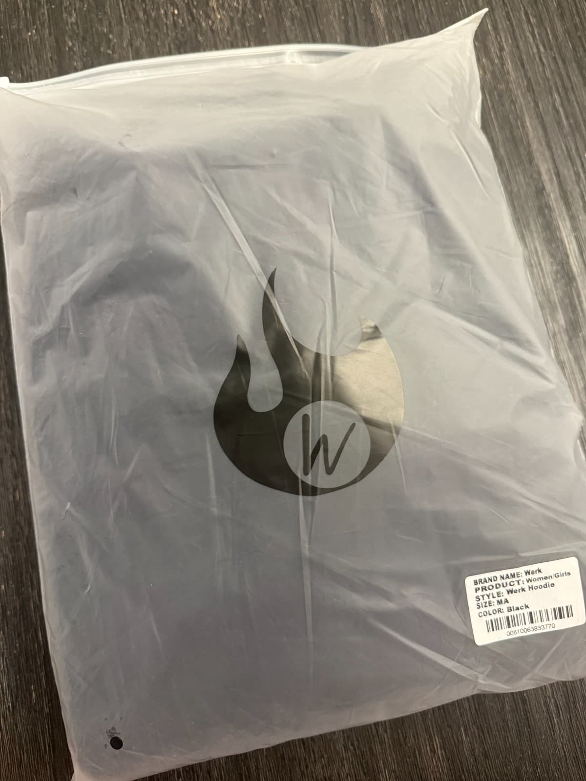 Black Hoodie by Werk Dancewear - Size Medium & Large - NEW - Thumbnail 4