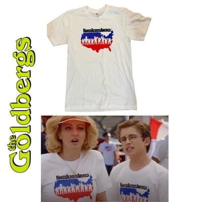Screen Used Hands Across America Shirt The Goldbergs S3E12 Prop TV Wardrobe - Image 1