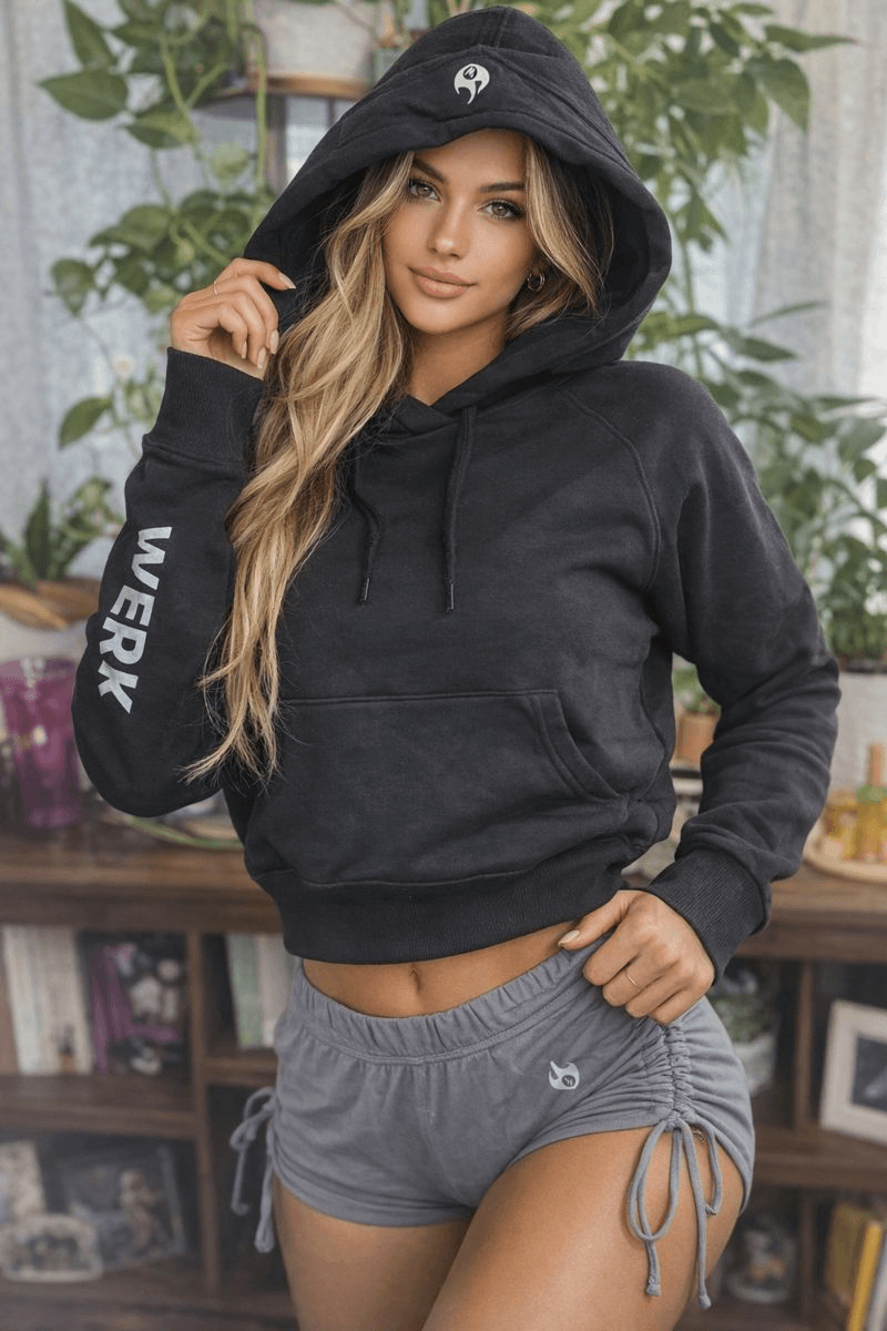 Black Hoodie by Werk Dancewear - Size Medium & Large - NEW - Image 1