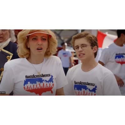 Screen Used Hands Across America Shirt The Goldbergs S3E12 Prop TV Wardrobe - Thumbnail 5