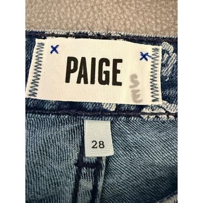 Paige Skyline Ankle Peg Jeans Blue Floral Print Skinny Denim Size 28 - Thumbnail 5