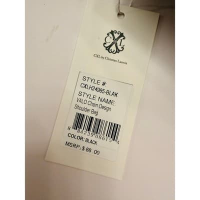 Christian Lacroix CXL Valo Quilted Chain Shoulder Bag Black NWT - Thumbnail 4