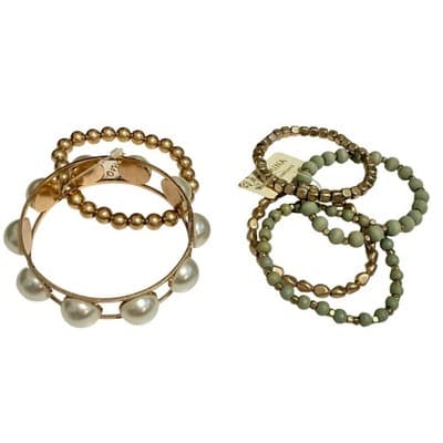 6 Pieces - Curated Pomina Jewelry Bundle – Necklace, Earrings & Bracelets - NEW - Thumbnail 2