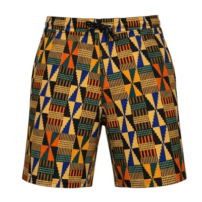 Large Fresh Prince Bel-Air Kente Print Shorts Men’s Bold Streetwear NWT - Image 1