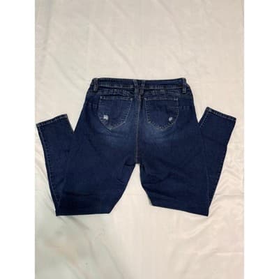 VBB Royalty For Me Skinny Jeans Women 16W Dark Wash Stretch High Rise Denim - Thumbnail 2