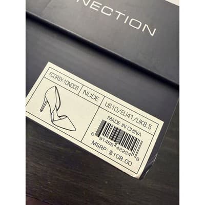 French Connection Nude D'Orsay Pumps Suede Patent Leather Heels NWT 10 - Thumbnail 6