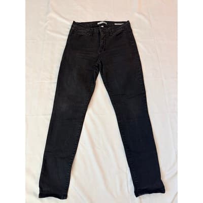 Code Bleu Faded Black Skinny Jeans Women Size 12 High Rise Vintage Look - Thumbnail 2