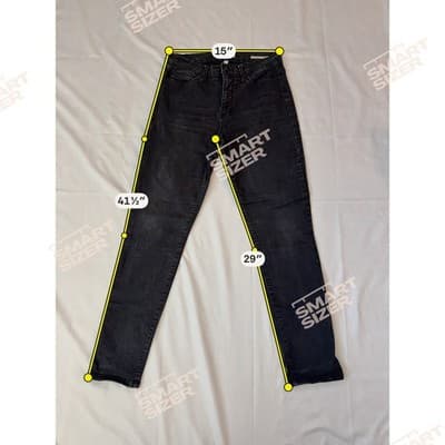 Code Bleu Faded Black Skinny Jeans Women Size 12 High Rise Vintage Look - Thumbnail 6