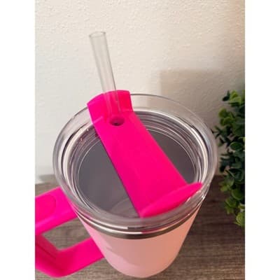Stanley 40oz Flamingo Pink Tumbler Stainless Steel H2.0 FlowState Quencher - Thumbnail 5