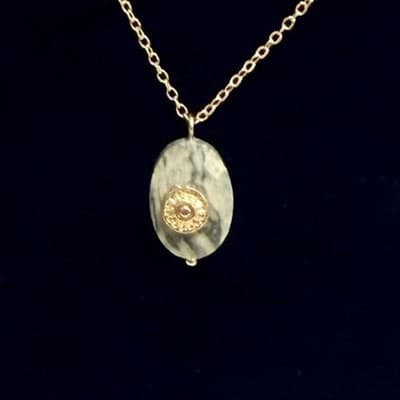 Pomina Picasso Jasper Stones Bracelet & Pendant Necklace Set - Thumbnail 3