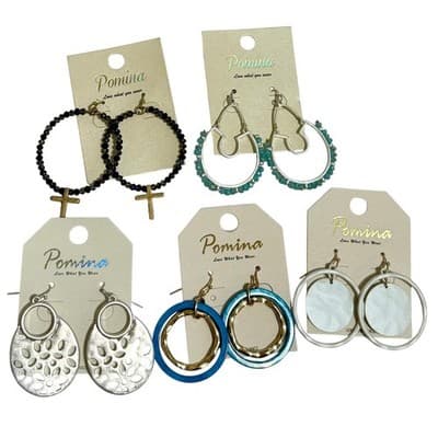 16 Pieces Pomina Jewelry Bundle – Earrings and Necklaces - NWT - Thumbnail 2