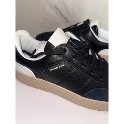 Michael Kors Kai Mixed-Media Sneaker - Black - Women's Size 8 - Thumbnail 3