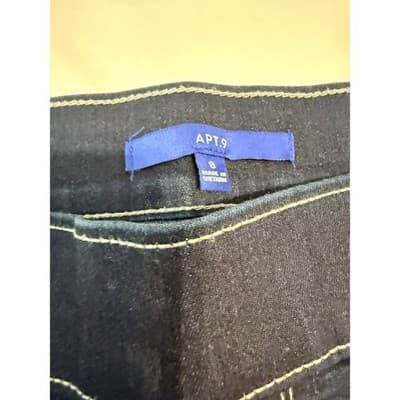 APT 9 Tummy Control Skinny Jeans Women Size 8 Dark Wash Mid Rise - Thumbnail 3