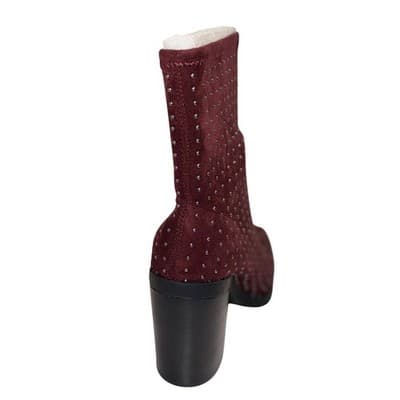 Charles by Charles David Studded Stretch Bootie Danielle in Deep Maroon - Size 8 - Thumbnail 4