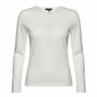 Bundle of Two Italian Cotton White Long Sleeve Tees Size 42 (US 6/Medium) NWT - Image 1