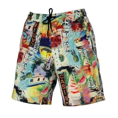 Miami Tropic Streetwear Shorts Men’s Small Colorful Graphic Summer Beach Fit - Image 1