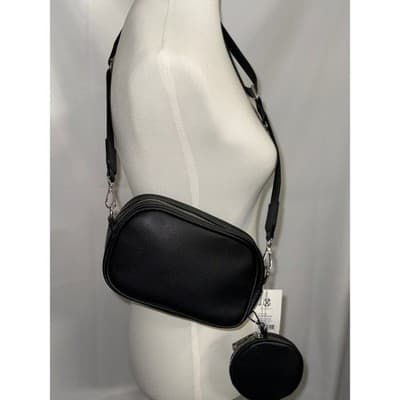 CXL by Christian Lacroix "Camera Bag" Crossbody w/ Detachable Coin Purse - Black - Thumbnail 3