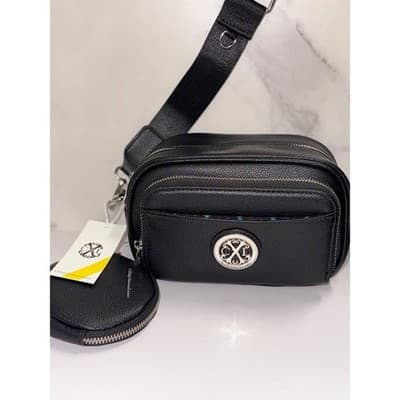 CXL by Christian Lacroix "Camera Bag" Crossbody w/ Detachable Coin Purse - Black - Thumbnail 4