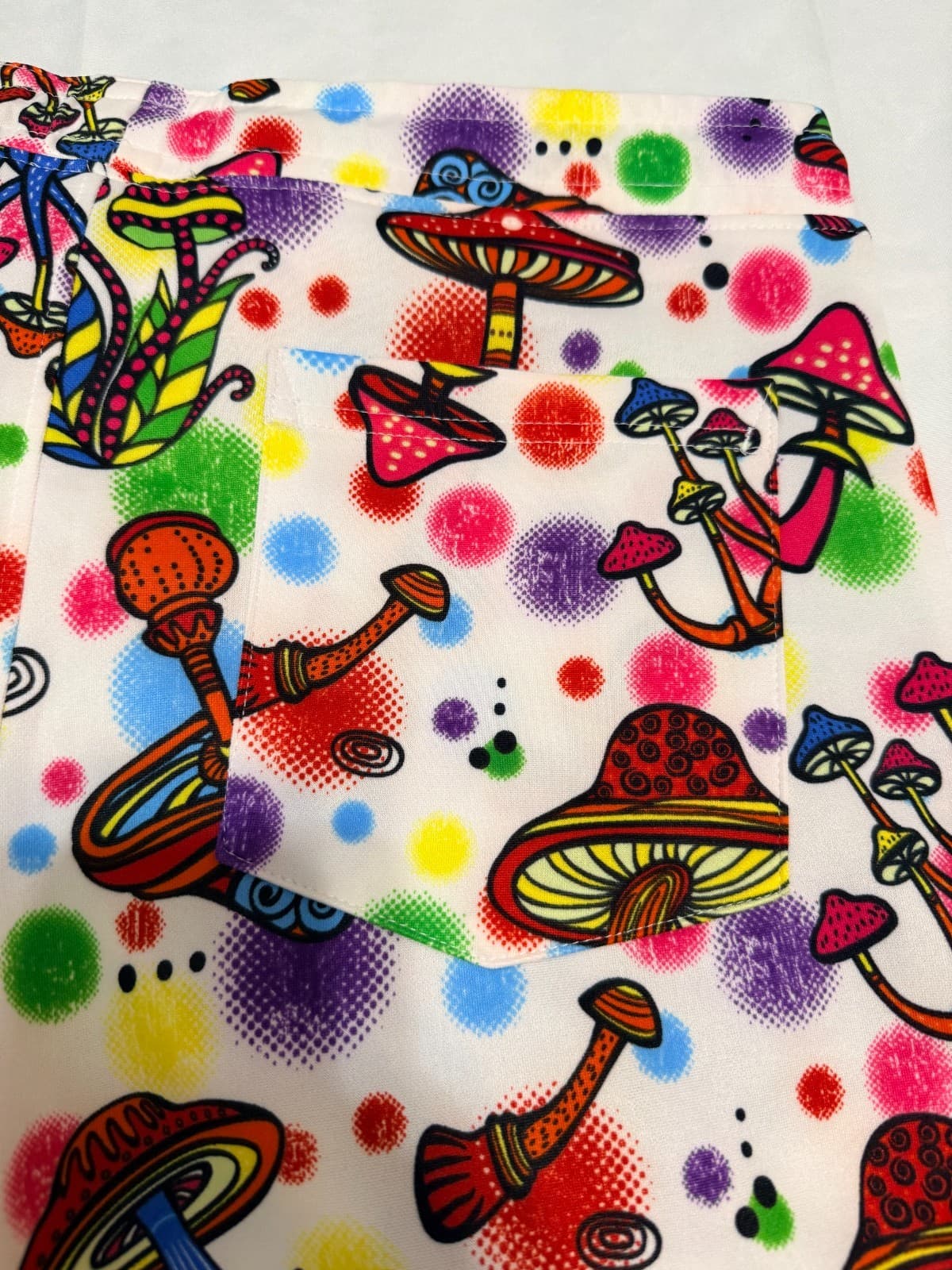 Men’s Trippy Mushroom Shorts Psychedelic Festival Rave Streetwear Summer - Thumbnail 2