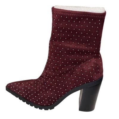 Charles by Charles David Studded Stretch Bootie Danielle in Deep Maroon - Size 8 - Thumbnail 2