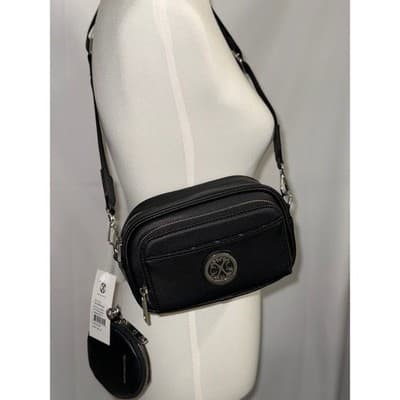 CXL by Christian Lacroix "Camera Bag" Crossbody w/ Detachable Coin Purse - Black - Image 1