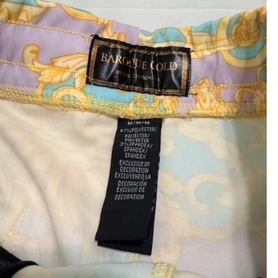 Men's Medium Luxury Scroll Baroque Swim Shorts Inseam Designer Look - Thumbnail 5