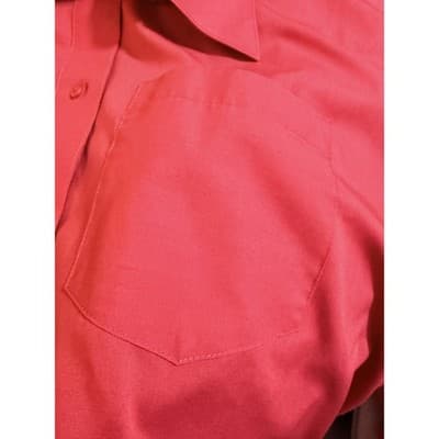 Foxcroft Boyfriend No Iron Pinpoint Long Sleeve Tunic Rose/Dark Pink Size 18 - Thumbnail 5