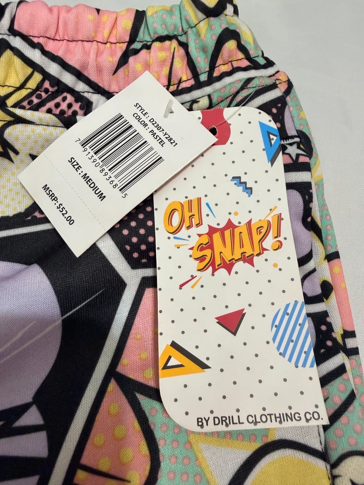 Men’s Pop Art Comic Shorts Boom Pow Streetwear Festival Summer - Thumbnail 3