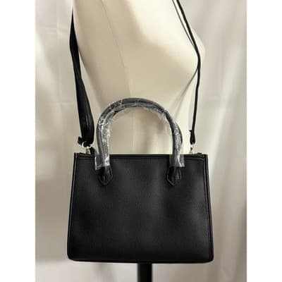 French Connection Black Top Handle Crossbody Bag with FREE Wristlet Set - Thumbnail 5