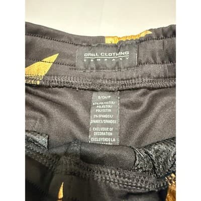 Men’s Size Small Black Gold Star Shorts Luxury Streetwear Designer Style - Thumbnail 4