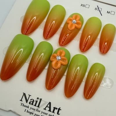 Press-On Nail Bundle – 6 Unique Sets | Handmade & Reusable - Size Small - Thumbnail 5