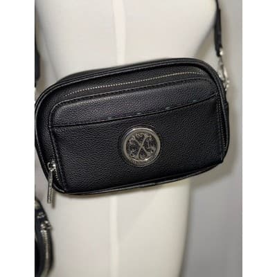 CXL by Christian Lacroix "Camera Bag" Crossbody w/ Detachable Coin Purse - Black - Thumbnail 2
