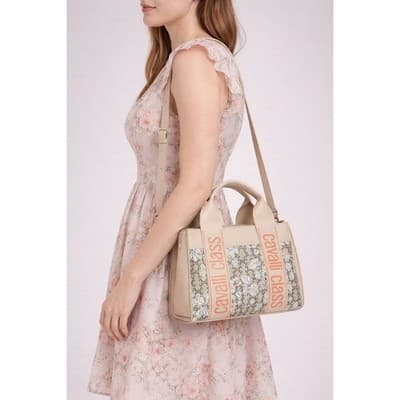 Cavalli Class Serafina Floral Top Handle Tote Bag Purse Crossbody - NWT - Thumbnail 2