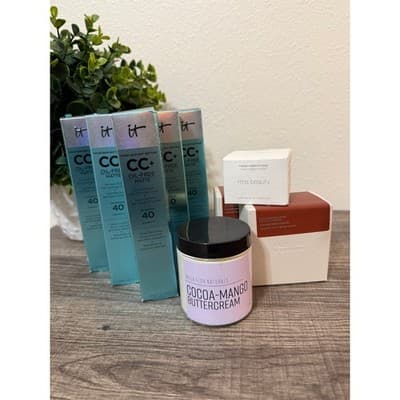 9 Pcs DARKER SKIN BEAUTY BUNDLE-It Cosmetics, Haus Labs, RMS Beauty Foundations - Image 1