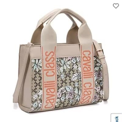 Cavalli Class Serafina Floral Top Handle Tote Bag Purse Crossbody - NWT - Thumbnail 4